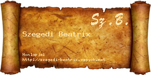 Szegedi Beatrix névjegykártya