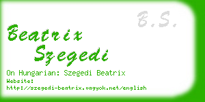 beatrix szegedi business card